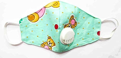 Image of Heeva creation kids cotton mask (Green)