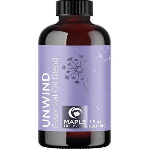 Unwind Aromatherapy Essential Oil Blend – Calming Essential Oils for Diffusers for Home Travel and Baths with Invigorating Pure Bergamot Patchouli and Citrus Essential Oils for Stress Support