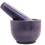 KC KULLICRAFT Marble Stone Mortar and Pestle, for Grind Spices, Powder Pesto, Mash Herbs, Crush Pill