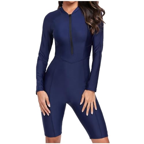 Evita rozaduras con el traje de surf deportivo de manga larga y cuello redondo