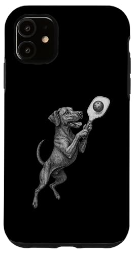 Rhodesian Ridgeback Jugar Pickleball Deportes Perros Amante Carcasa para iPhone 11