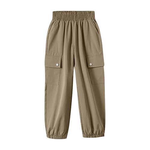 Cargo Sweatpants for Boys Elastic Waist Casual Baggy Workout Joggers Comfy Active Outdoor Hiking Trousers with Pockets4