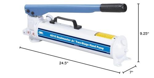 Image of OTC 4016 Dualmaster Jr. Two-Stage Hand Pump - Versatile Hydraulic Pump Offers Dependable Power for Automotive, Heavy-Duty Truck, Agricultural, and Construction Maintenance Needs