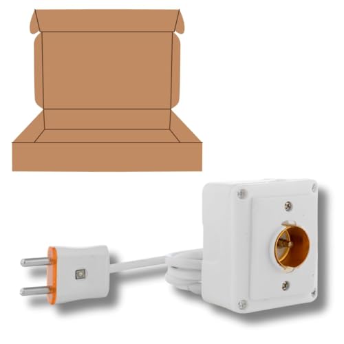 Image of HI PLASST PVC Bulb Holder Board 2 Meter Extension | B22 Holder Socket for LED /CFL Bulbs | Portable Extension Board with Bulb Holder for Home, Shop, Outdoor Lighting | Durable PVC Body