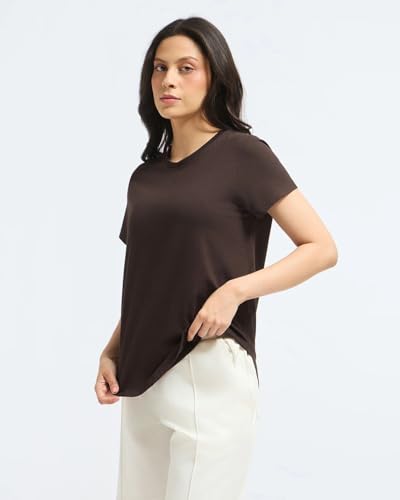 Image of Wellbi Bamboo Women's Tshirt - Ultra-Soft, Breathable & Sustainable | Premium Cotton Blend for Supreme Comfort | Stylish & Eco-Friendly T-Shirt for Women | Tshirt Women Cotton