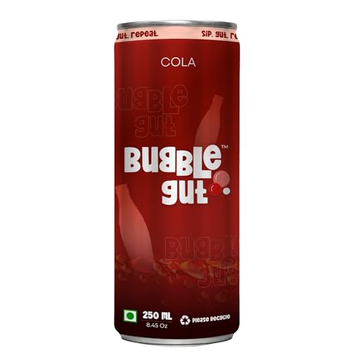 Image of Bubble Gut Lemon Grape Cola Soda Beverage Combo Pack 250 ml Fizzy Sparkling Refreshment Drink