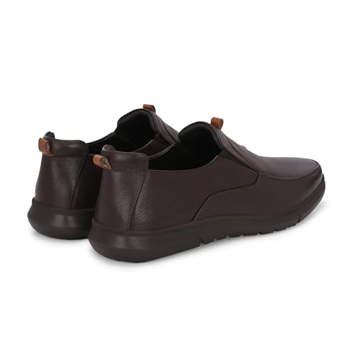 Image of Blue Leather By Centrino Genuine Leather Men's Formal Slip on Loafers |Comfort Trendy Non Lace-Up Design |Flexible Mocassins |Leather with Anti-Skid Sole |Perfect for Office Wear & Formal Dress (3997)