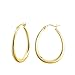 KISSPAT Drop Dangle Boucles d'Oreilles Créoles pour Femme (14K Plaqué Or)