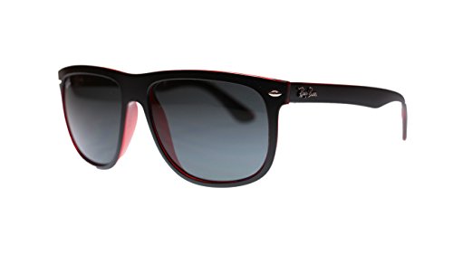 Ray-Ban Highstreet Mens Sunglasses RB4147 617187 Top Matte Black On Red 60mm + BUNDLE with Designer iWear Care Kit2
