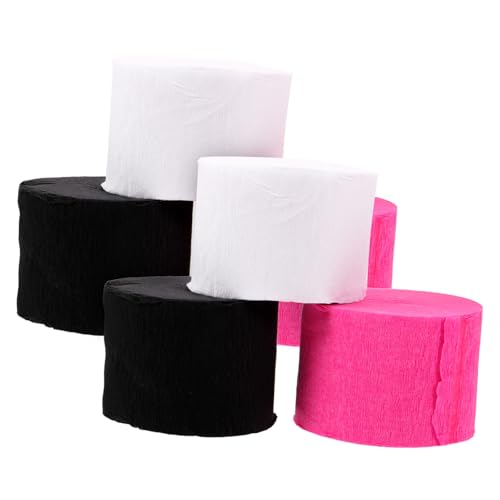 Operitacx DIY Streamer Decorations 6 Rolls of Crepe Paper Rolls for Party Wedding Birthday Events