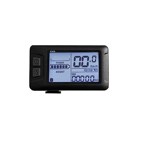 MRiiVE Control de pantalla para bicicleta Ebike LCD-EN05 velocímetro 24/36/48 V con enchufe SM cableado