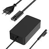 Chargeur Surface Pro 65W pour Microsoft Surface Pro 10 9 8 7 6 5 4 3 Surface Ordinateur Portable/Studio/Go 7 6 5 4 3 2 1 Surface Go 4 3 2 1 Surface Book Tablette Notebook Adaptateur Alimentation