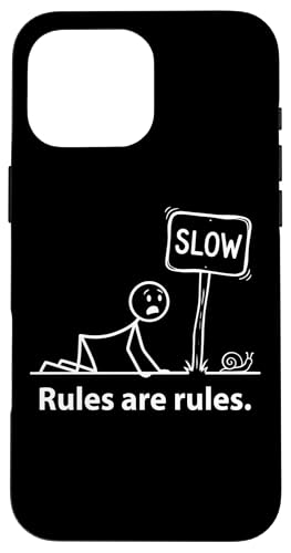 Rules Are Rules Funny Stickman �X���[�T�C�� �J�^�c��������� �X�}�z�P�[�X iPhone 16 Pro Max �p