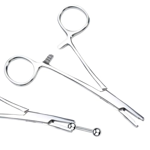 MCTNCT 3 mm Alicates Joyeria,Herramienta Soporte Bolas Alicates para Bolas Juego Alicates Piercing Alicates Piercing Bolas JoyeríA para Tornillos Anclaje DéRmico, Pinzas
