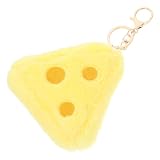 iplusmile Niedlicher Plüsch Käse Schlüsselanhänger 10cm aus Künstlichem Material mit Metallring...