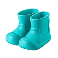 Wellies for Kids Waterproof Non-slip Wellington Boot Toddler Lightweight Easy-On Rain Boots Girls Boys Solid Outdoor Adventures Rain Shoes Black Blue Khaki Pink Yellow Green Size 2 3 1 13 4 6
