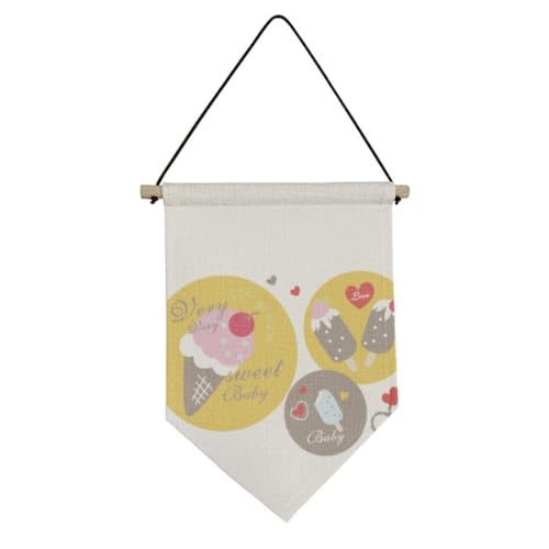 Bannière motif cœurs de cerises pour créer un nid douillet plein d'amour