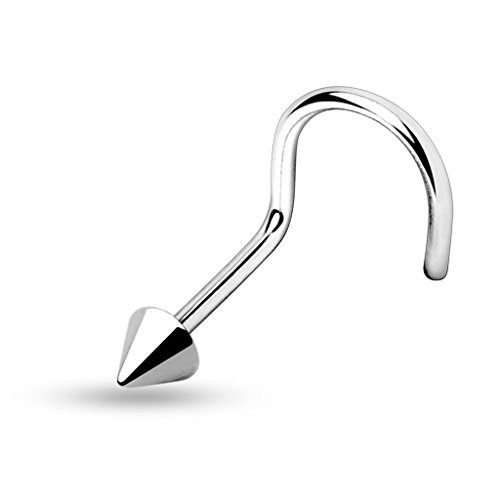 Autiga Nasenpiercing Stecker Nasenstecker Stift Nasen Piercing gebogen Kugel Spike Spike