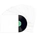 TunePhonik 12" LP Vinyl Record Jackets - White Coated w/No Center Hole | 25-Pack