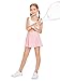Girls Tennis Skirt with Pockets Shorts Crossover High Waisted Athletic Skorts Workout Golf Running Skirts Pink