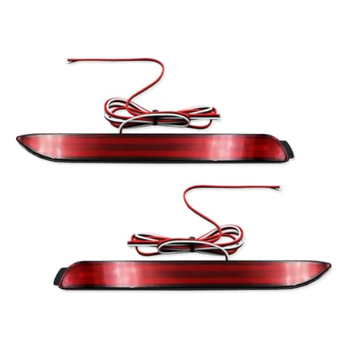 Compatible Con Lexus Para RC350 NX200t NX300h 2015 2016 2017 2018 2019 2020 Para GX470 2003-2009 Reflector Parachoques Trasero Luz Antiniebla Y Freno Trasero Reflector Barra Trasera(Red)