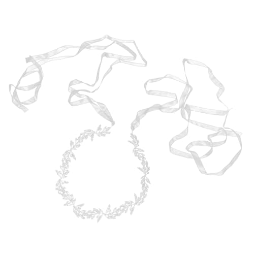 Silver Crystal Leaf Bridal Waistband Wedding Dress Belt Elegant Bridesmaid Sash Accessory for Formal Occasions and Parties