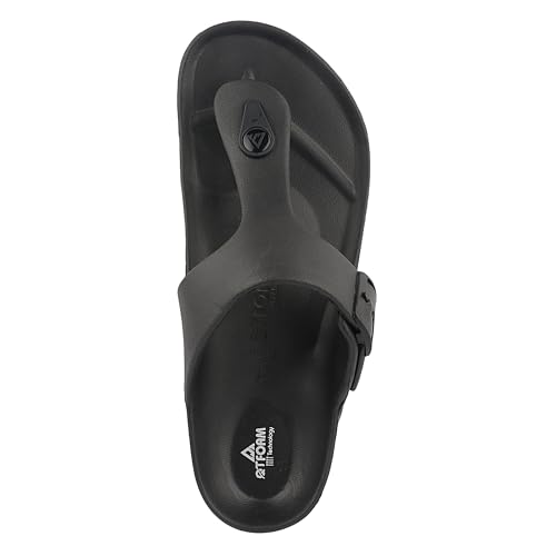 Image of Men's Lightweight Comfort Slides Single Buckle Slip-on Adjustable EVA Orthopedic Flat Slippers.