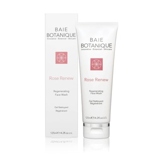 Baie Botanique Professionale Gel Detergente Viso Rigenerante 125ml - Acqua di Rose, Olio Semi di Cinorrodo e Assoluta di Rosa, MSM, Vitamina C, Tè Verde - Pluripremiato - 98% Naturale, 70% Organico
