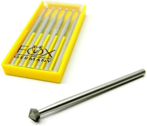 Jewelers Hart Bur 019 Jewelry Stone Setting Bur 90º Pack of 6 FOX Germany 1.90mm