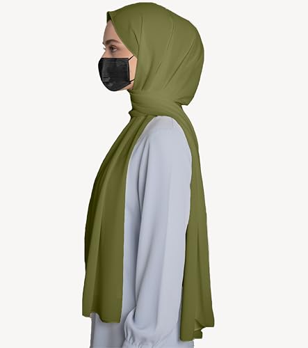Image of Premium Georgette Hijab for Women, Lightweight and Breathable | 180x70 cm