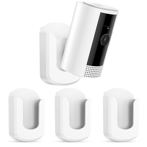 No Drill Ring Indoor Cam Adhesive Wall Mount Bracket - No Screws Needed Easy Install - Compatible with Ring Cameras(1st Gen and 2nd Gen) for Home Surveillance (3 Pack)