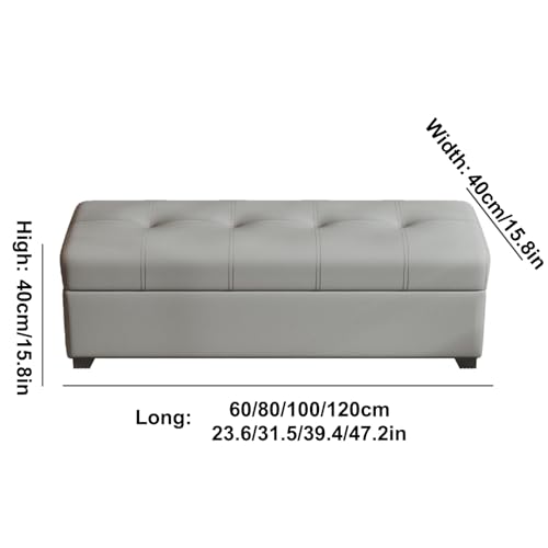 Banc de rangement rembourré haut de gamme pour bout de lit chic orange