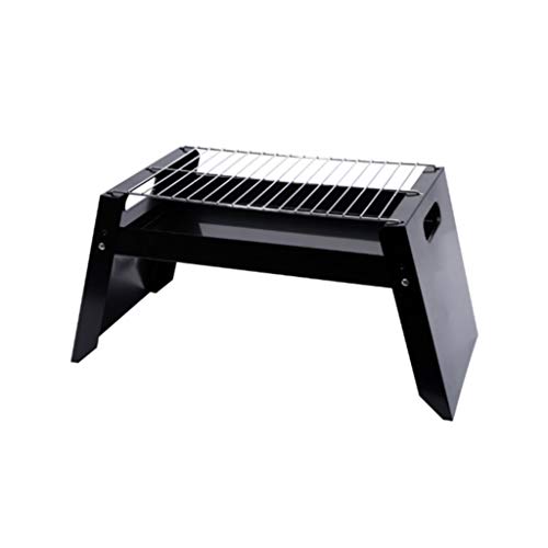 Przenośny grill na węgiel drzewny – kompaktowy grill na szaszłyki – lekka konstrukcja na kemping i do ogrodu – składany grill na zewnątrz dla łatwej podróży i tylnej klapy
