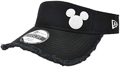Amazon ニューエラ キャップ New Era ゴルフ サンバイザー ミッキーマウス スパンコール ブラック ホワイト メンズ 帽子 ディズニー コラボ フリー ブラック ホワイト バイザー 通販