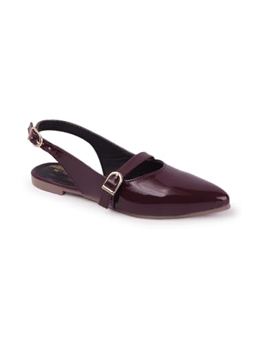 Image of SilverArrow Women's Sleekmuse Fashion Sandals|Mule Flats with Buckle Closure |Casual Wear