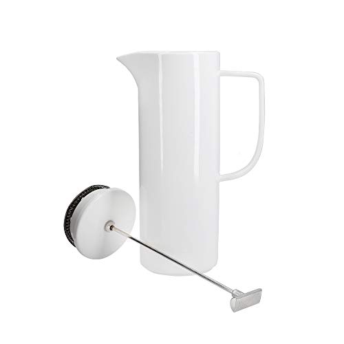 La Cafetière Cafetera Viena Grande de Prensa Francesa de Cerámica, 4 Tazas en Caja de Regalo 1.2L, Blanco - Imagen 4