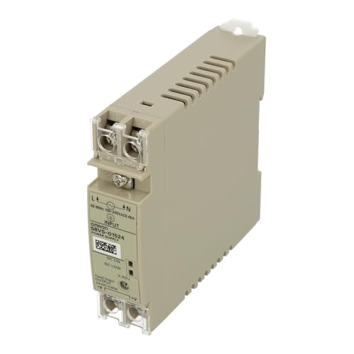 Image of OMRON INDUSTRIAL AUTOMATION S8VS-01524 AC/DC DIN Rail Power Supply, Switch Mode, Fixed, 85 V, 264 V, 15 W, 24 V, 650 mA