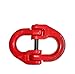 1pc 1.12T-12.5T G80 Butterfly Shaped Clamp Connection Hoisting Buckle Double Ring Rigging Industrial Grade Forged Alloy Steel(2 Ton)