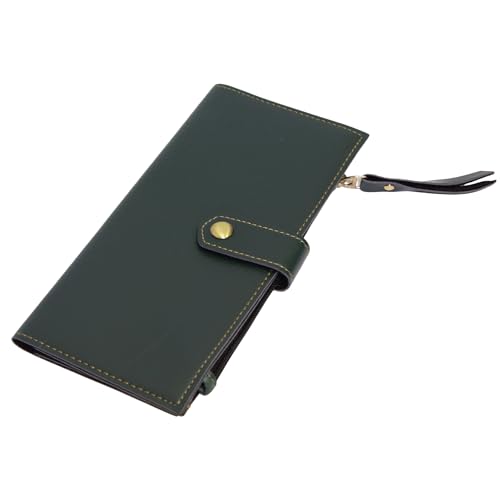 Image of Personalized Leather Wallet | Custom Name & Charm | Unisex Faux Leather Wallet with Button Closure | Stylish & Durable Gift for Men & Women (Green)