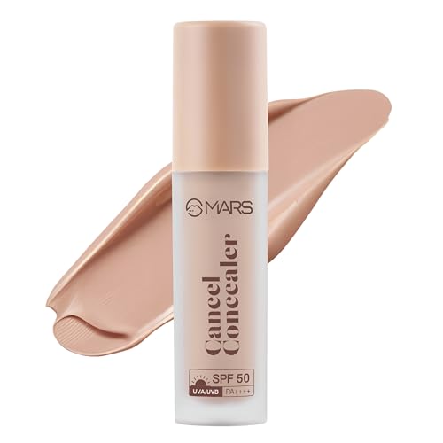 Image of MARS SPF50 PA++++ Cancel Concealer with Radiant Natural Finish (6.0 ml) (1.5-VANILLA BEIGE) | Lightweight | Medium to High Coverage | Long-Lasting & Multi-Purpose | Crease Resistant