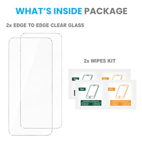 Image of ArmourPro 3D Borderless Tempered Glass for Poco C71, Poco C75 and Poco M7, Set of 2 HD Clear Screen Protectors with 3D Curved Edges, 9H Hardness, Oleophobic Coating, Case Friendly