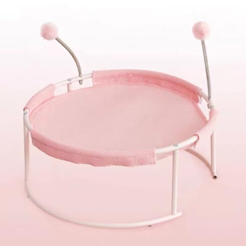 Cama de Gato Elevada, Cama de Rede de Gato Respirável Fofa Com Malha, Rede de Cama de Gato Confortáv