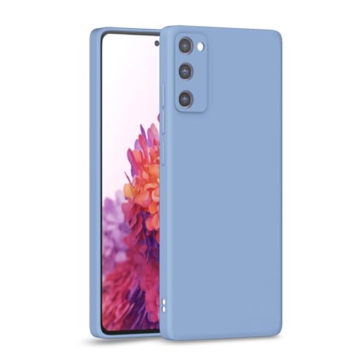 Image of Outlouders Back Cover for Samsung Galaxy S20 FE 5G | Camera Protection | Durable Soft Matte Silicone Bumper Case (Aqua Blue)