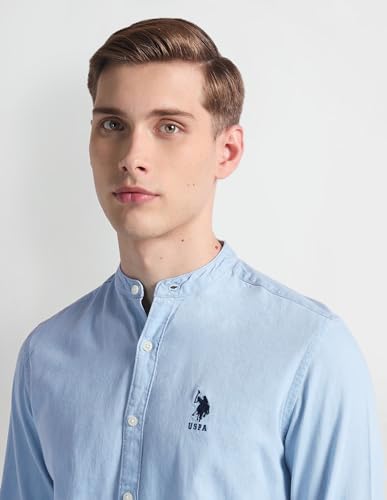 Image of U.S. POLO ASSN. Men's Cotton Slim Fit Shirt