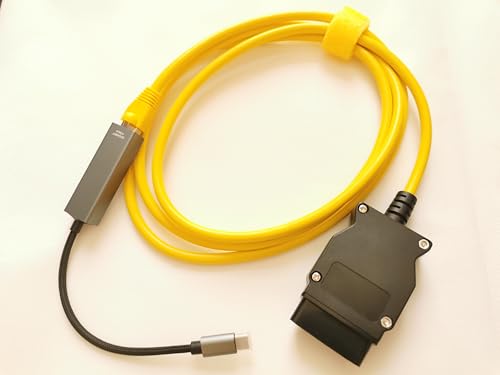 Cable ENET OBD2 USB Tipo C de 1 Gbps para diagnosis ICOM y Serie F de BMW