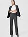 Calvin Klein Women's Classic Fit Straight Leg Lux Suit Pant, Charcoal, 10