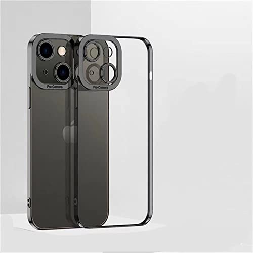 Coque iPhone 13 Pro Max transparente TPU solide et protection camera noire