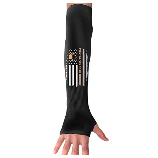 WAY.MAY Postal Worker Flag Warmer Long Arm Sleeves Protective Fingerless Gloves Outdoor Sun Sleeve