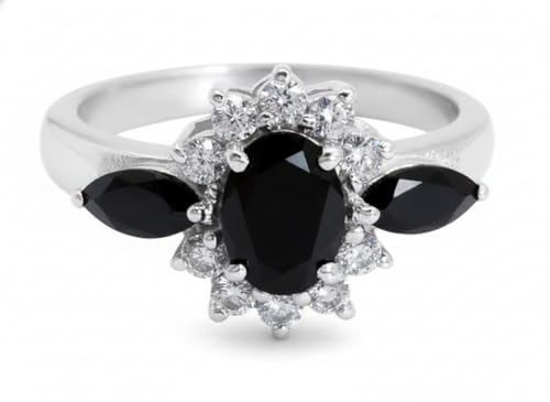 Bague en argent sterling avec pierre ovale de mariage artisanale