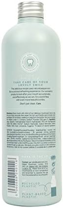 Waken Mouthwash for Fresh Breath 100 Natural Flavours Alcohol Free with Added Fluoride No Artificial Colours or Flavourings Vegan Sustainable Award Winning, Peppermint, 500 ml